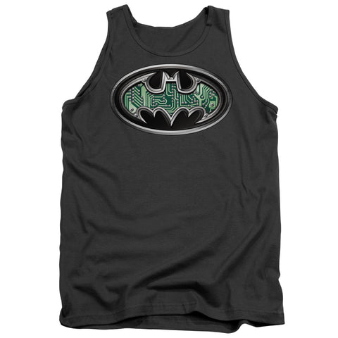 Batman/circuitry Shield - Adult Tank - Charcoal