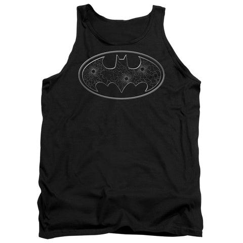 Batman/glass Hole Logo - Adult Tank - Black