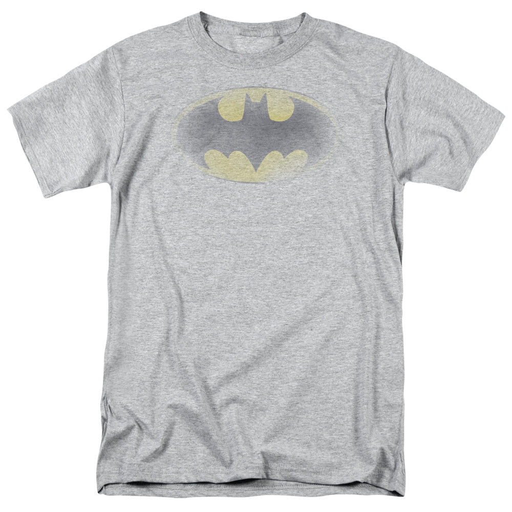 Batman/faded Logo - S/s Adult 18/1 - Athletic Heather