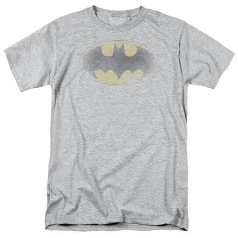 Batman/faded Logo - S/s Adult 18/1 - Athletic Heather
