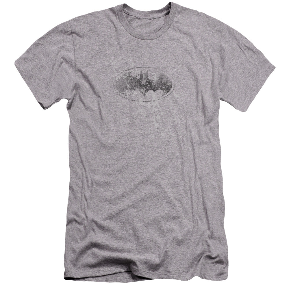 Batman/burned & Splattered-premuim Canvas Adult Slim Fit 30/1-athletic Heather