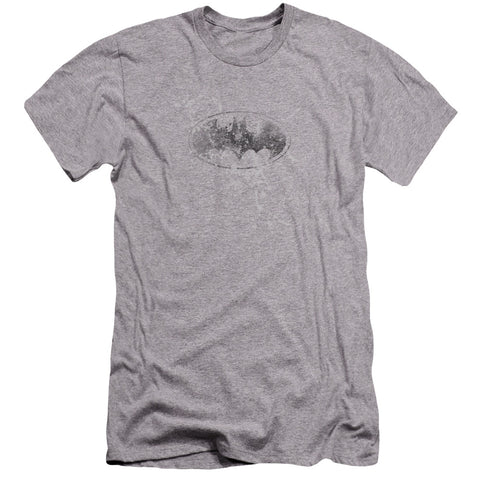 Batman/burned & Splattered-premuim Canvas Adult Slim Fit 30/1-athletic Heather