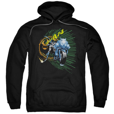 Batman/batcycle-adult Pull-over Hoodie-black