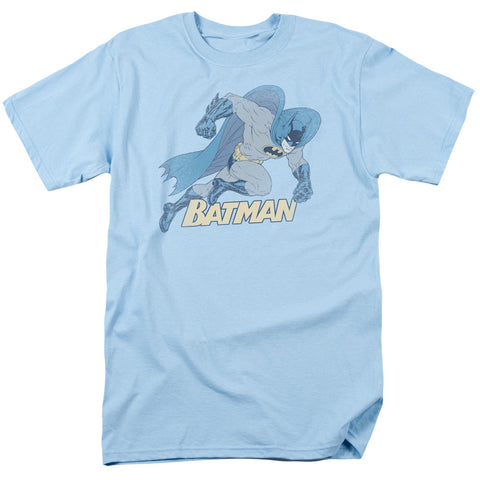 Batman/running Retro - S/s Adult 18/1 - Light Blue