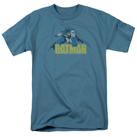 Batman/retro Distressed - S/s Adult 18/1 - Slate