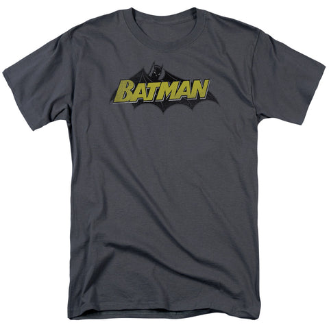 Batman/classic Comic Logo - S/s Adult 18/1 - Charcoal