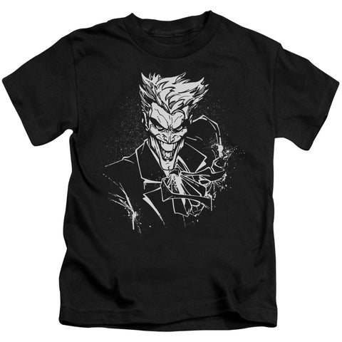 Batman/jokers Splatter Smile - S/s Juvenile 18/1 - Black