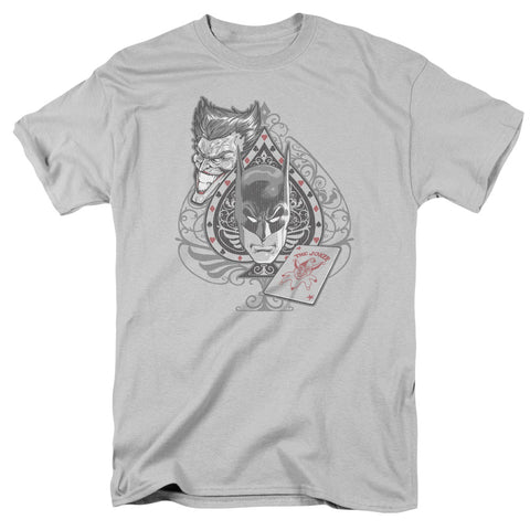 Batman/batmans Face - S/s Adult 18/1 - Silver