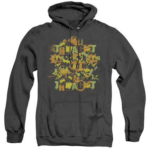 Batman/halloween Knight Sounds - Adult Heather Hoodie - Black