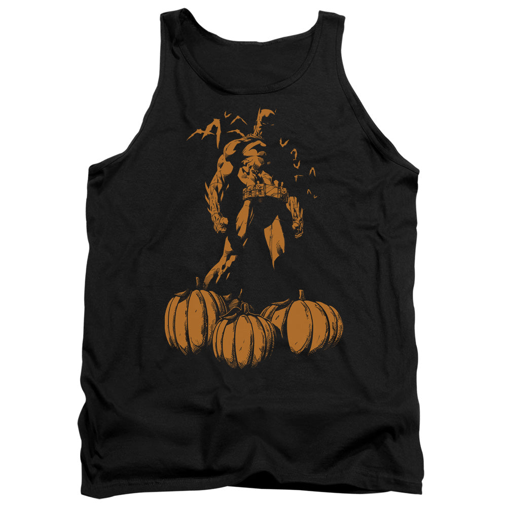Batman/a Bat Among Pumpkins - Adult Tank - Black