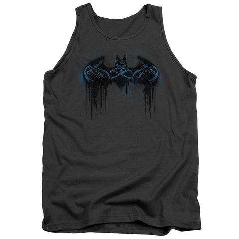 Batman/run Away - Adult Tank - Charcoal