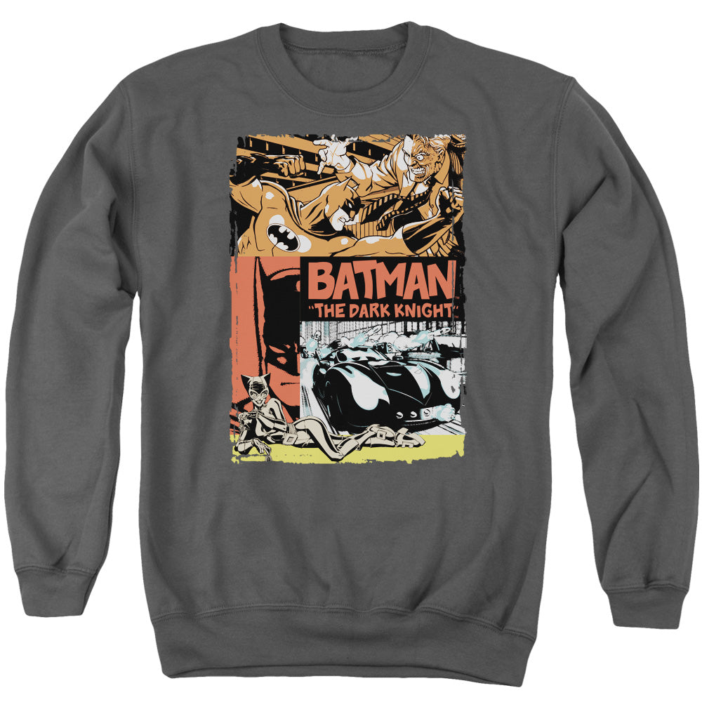 Batman/old Movie Poster - Adult Crewneck Sweatshirt - Charcoal