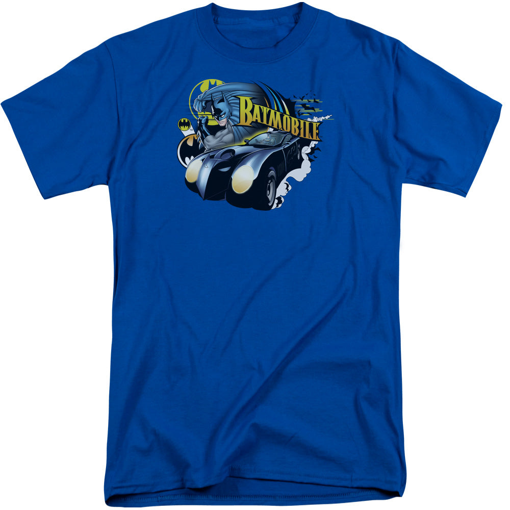 Batman/batmobile-s/s Adult Tall-royal Blue
