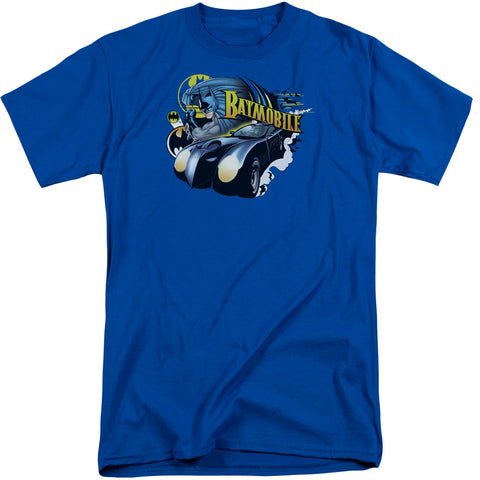 Batman/batmobile-s/s Adult Tall-royal Blue