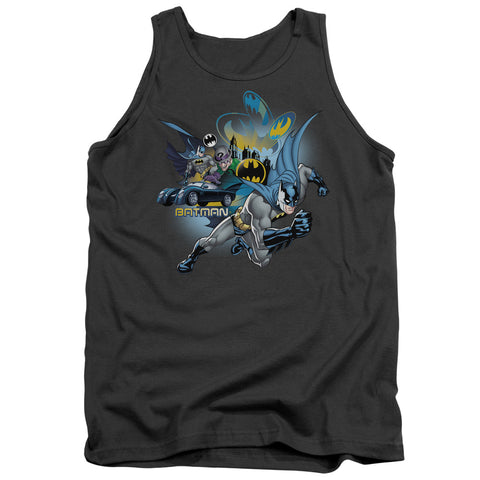 Batman/call Of Duty - Adult Tank - Charcoal