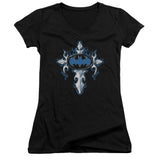 Juniors Sheer Cap Sleeve V-Neck