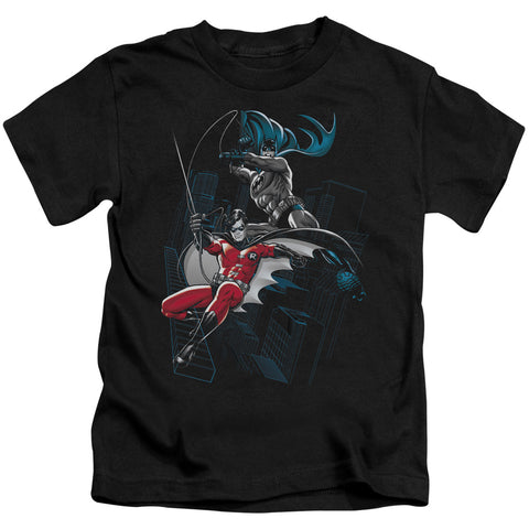 Batman/black And White - S/s Juvenile 18/1 - Black