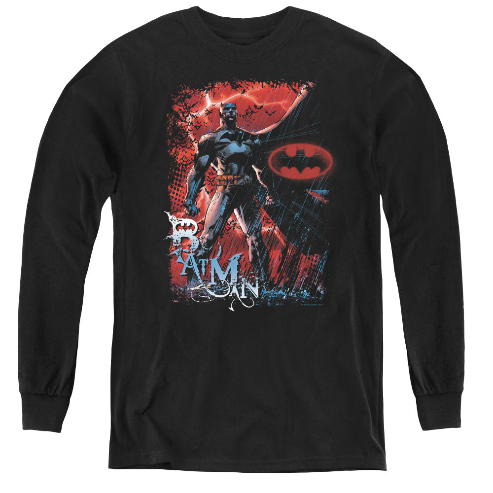 Batman/gotham Reign - Youth Long Sleeve Tee - Black