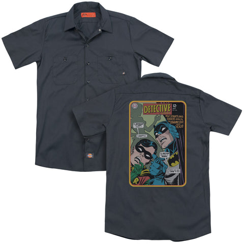 Batman/detective #380 (back Print) - Adult Work Shirt - Charcoal
