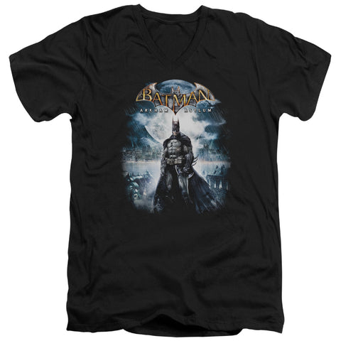 Batman Aa/game Cover - S/s Adult V-neck - Black