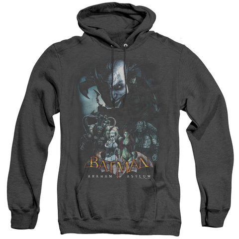 Batman Aa/five Against One - Adult Heather Hoodie - Black