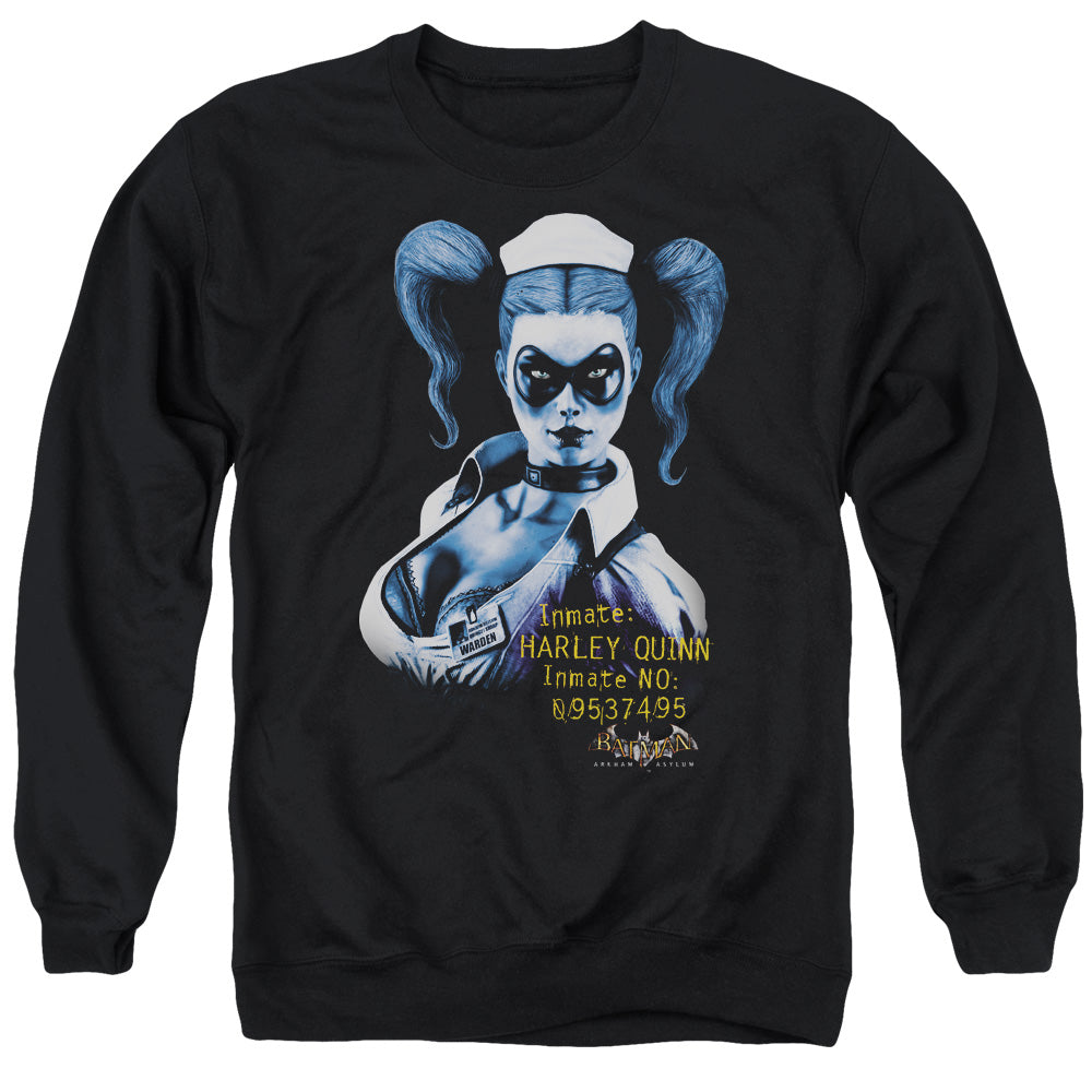Batman Aa/arkham Harley Quinn - Adult Crewneck Sweatshirt - Black