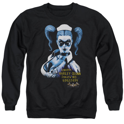 Batman Aa/arkham Harley Quinn - Adult Crewneck Sweatshirt - Black