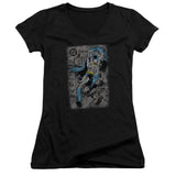 Juniors Sheer Cap Sleeve V-Neck