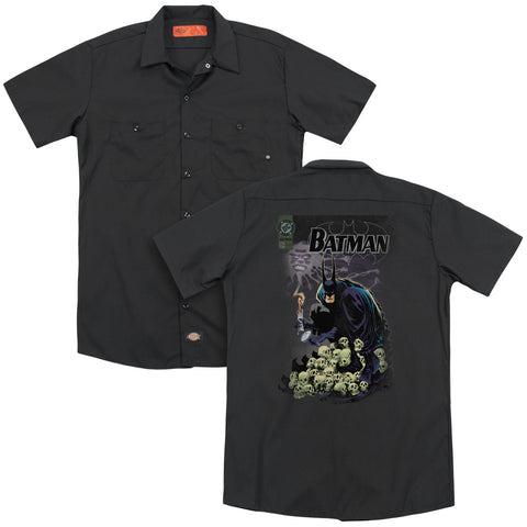 Batman/cover #516 (back Print) - Adult Work Shirt - Black
