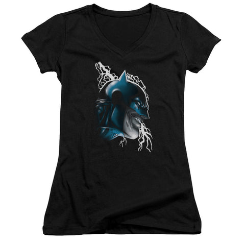 Juniors Sheer Cap Sleeve V-Neck
