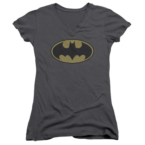 Juniors Sheer Cap Sleeve V-Neck