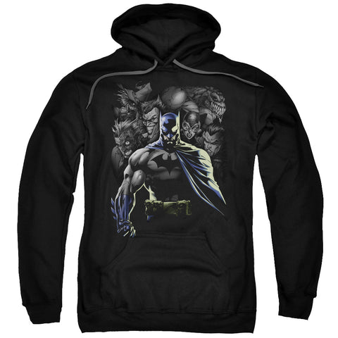 Batman/villains Unleashed-adult Pull-over Hoodie-black