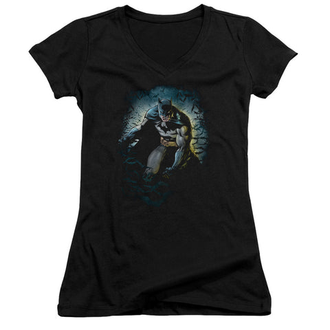 Juniors Sheer Cap Sleeve V-Neck