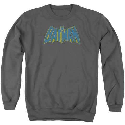 Batman/sketch Logo - Adult Crewneck Sweatshirt - Charcoal