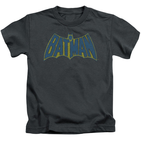 Batman/sketch Logo - S/s Juvenile 18/1 - Charcoal