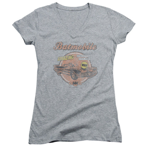 Juniors Sheer Cap Sleeve V-Neck