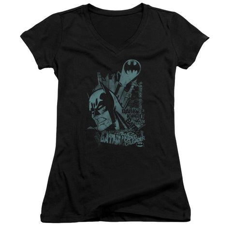 Juniors Sheer Cap Sleeve V-Neck