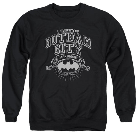 Batman/university Of Gotham - Adult Crewneck Sweatshirt - Black