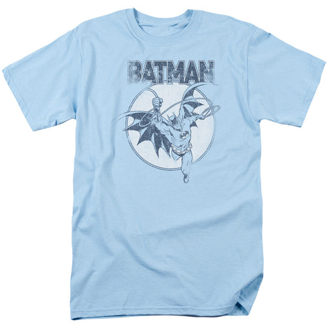 Batman/swinging Bat - S/s Adult 18/1 - Light Blue