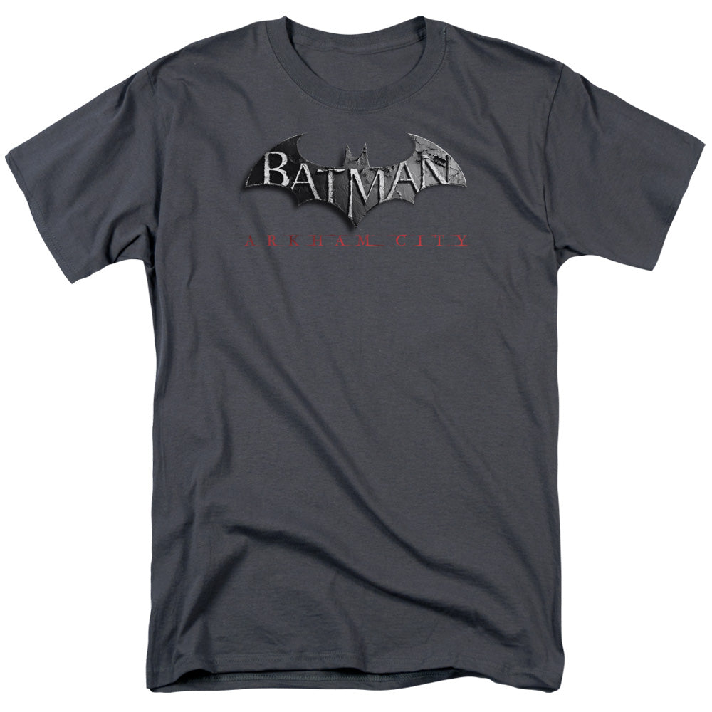 Arkham City/logo - S/s Adult 18/1 - Charcoal