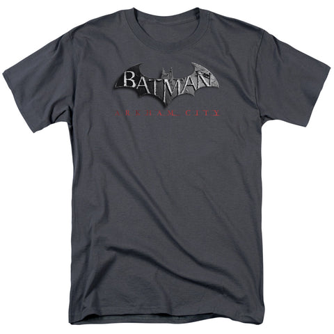 Arkham City/logo - S/s Adult 18/1 - Charcoal