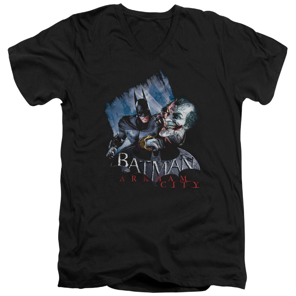 Arkham City/jokes On You! - S/s Adult V-neck - Black