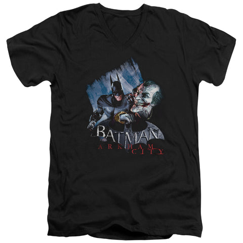 Arkham City/jokes On You! - S/s Adult V-neck - Black