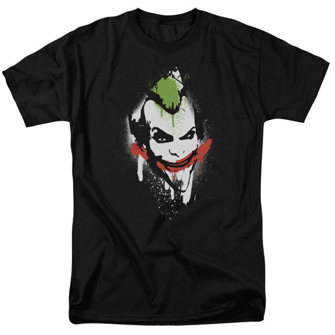Arkham City/spraypaint Smile-s/s Adult 18/1 - Black