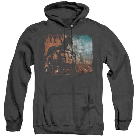 Arkham City/city Knockout - Adult Heather Hoodie - Black