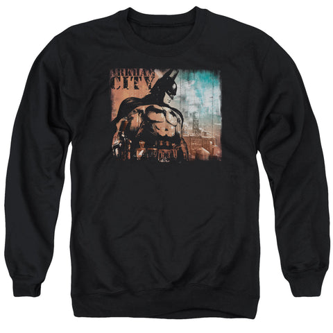 Arkham City/city Knockout - Adult Crewneck Sweatshirt - Black