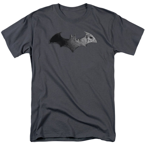 Arkham City/bat Logo-s/s Adult 18/1-charcoal