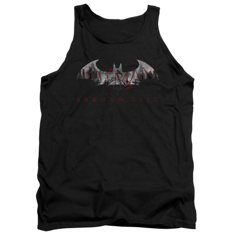 Arkham City/bat Fill - Adult Tank - Black