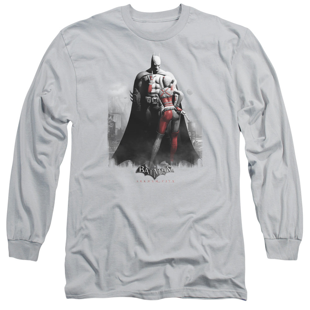 Arkham City/harley And Bats - L/s Adult 18/1 - Silver