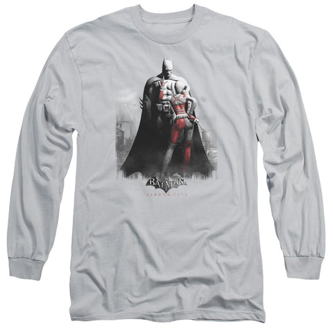 Arkham City/harley And Bats - L/s Adult 18/1 - Silver